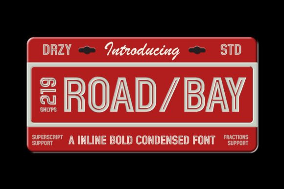 Roadbay Inline Bold Condensed: A Bold Statement in Sans Serif